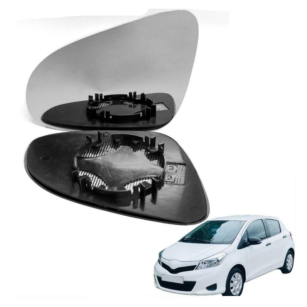 Left Passenger side wing mirror glass for Toyota Yaris 2012-20 wide angle heated