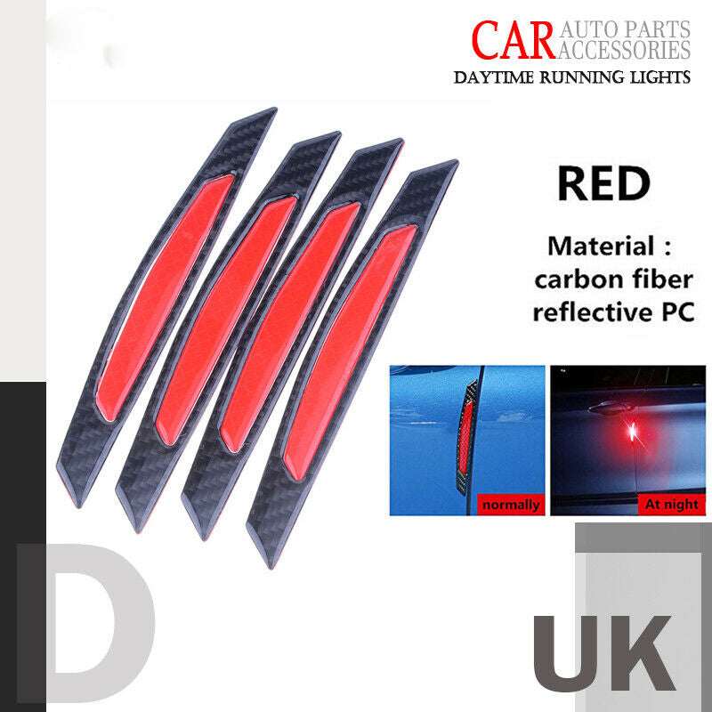 Car Auto Reflective Warn Strip Tape Bumper Red Safety Stickers Decal Accessories