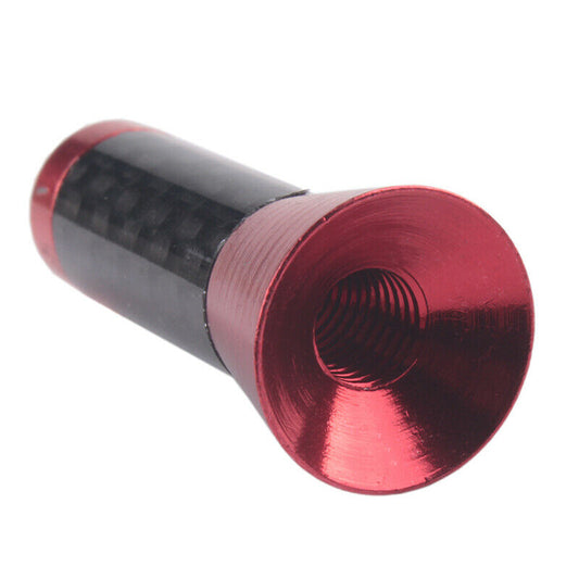 1.3"Red Car Carbon Fiber Aerial Bee Sting Mast Antenna Mini Arial Stubby AH0111