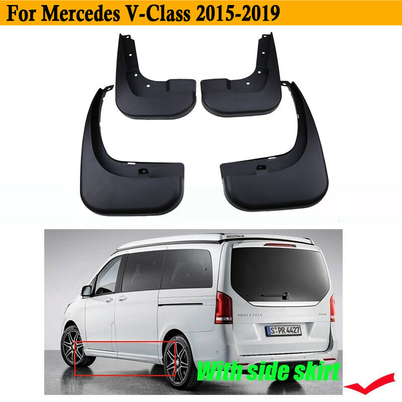 FRONT & REAR MUDFLAPS Mud Flaps Splash Guards For Mercedes Vito W447 2015-2019