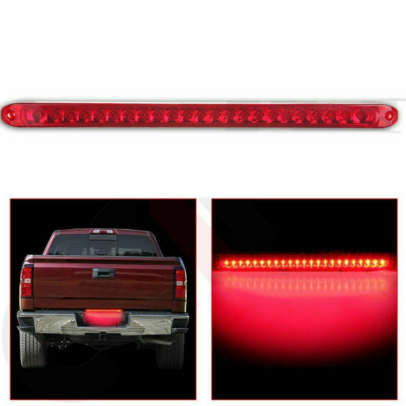 UK 2PCS Red 23LED Light Bar Stop Turn Tail 3rd brake Light Truck Trailer 17"