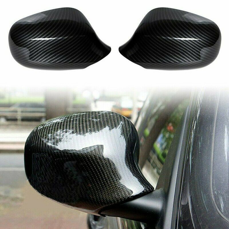 Carbon Fiber Look Mirror Cover Cap For BMW 3 Series E90 E91 E92 E93 2008-2012 UK