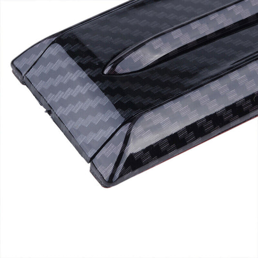 Pair Carbon Fiber Look Side Wing Car Air Flow Intake Vent Trim Fender Scoop UK