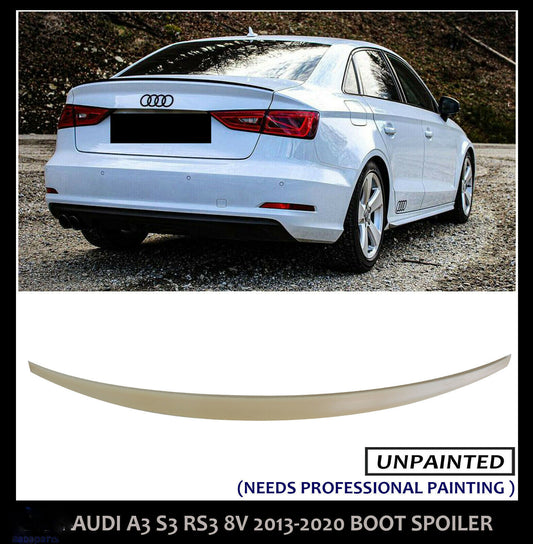 AUDI A3 S3 RS3 8V BLACK EDITION S LINE STYLE REAR BOOT SPOILER LIP 13-20 OEM FIT