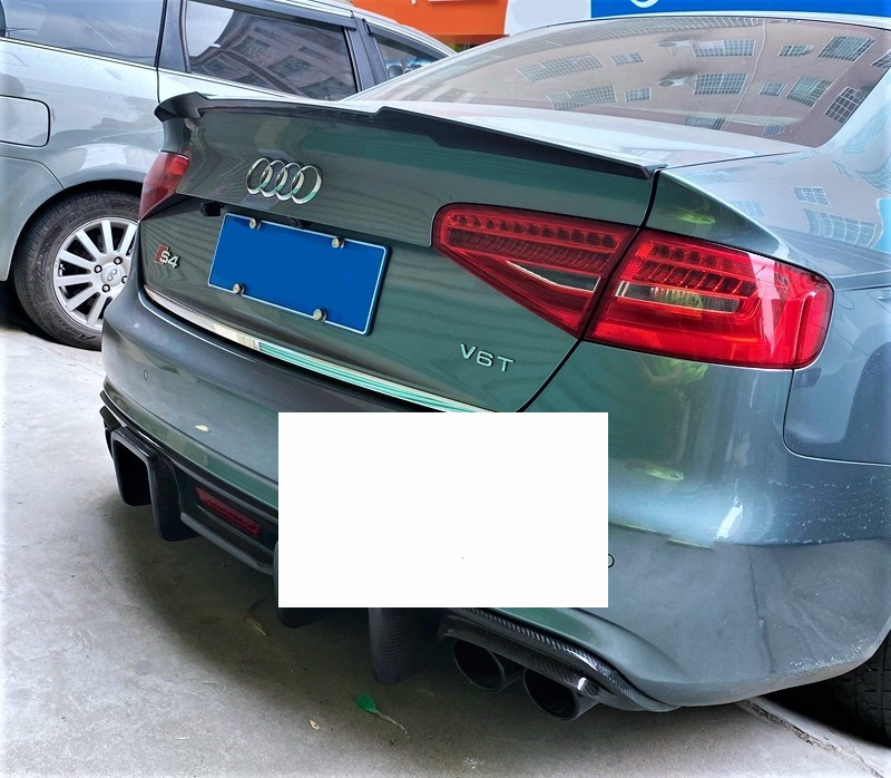 Audi RS4 Look A4 S4 RS4 B8 Carbon Fibre M4 Style Boot Lip Spoiler 2012-2016