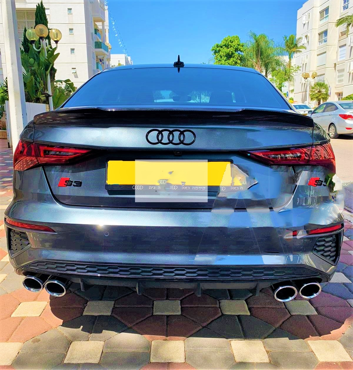 Audi RS3 Look A3 S3 RS3 8Y Saloon Carbon Fibre M4 Style Boot Lip Spoiler 2020 plus