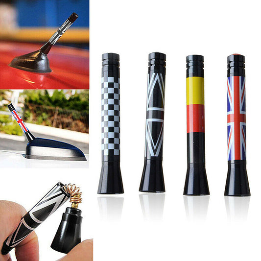 3" Short UK Flag Antenna Sports Short Aerial For BMW Mini Cooper All Models