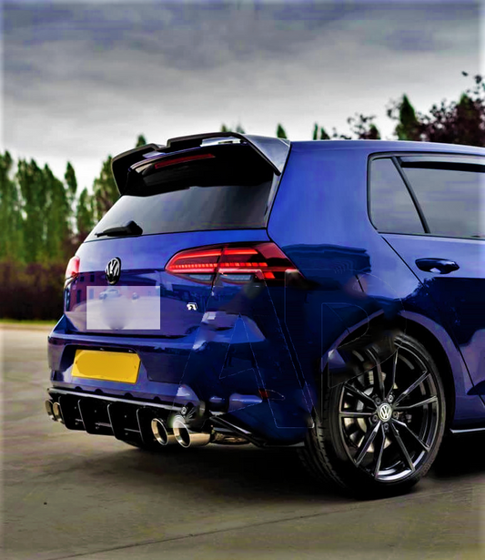 VW Golf TSI TDI Gloss Black Boot Spoiler MK7-7.5