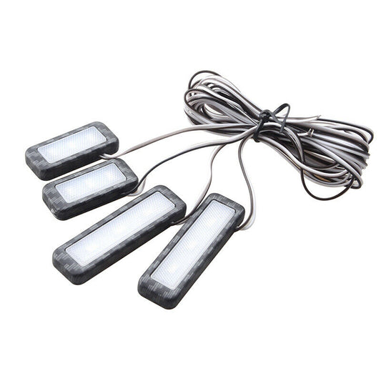 4pcs Car Door Bowl Handle LED Ambient Atmosphere Light Interior Accessory Pink