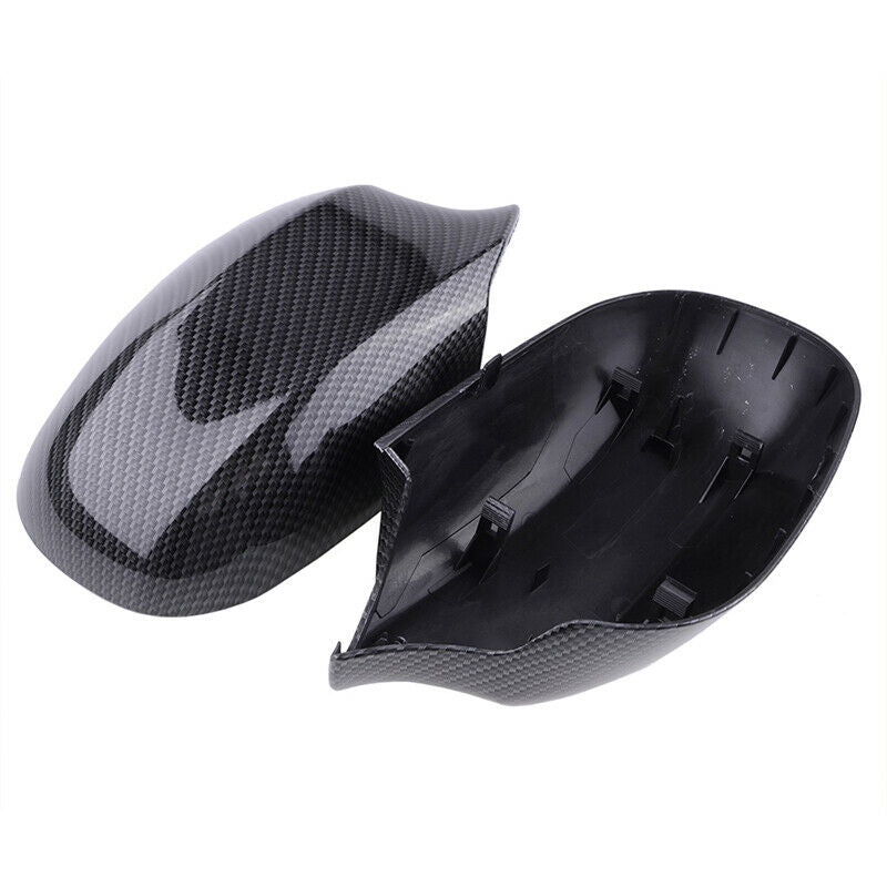 Carbon Fiber Look Mirror Cover Cap For BMW 3 Series E90 E91 E92 E93 2008-2012 UK