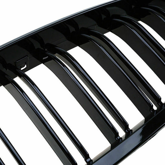 For Bmw M5 Look F10 F11 5 Series Kidney Grille Grill Gloss Black Twin Bar Slat
