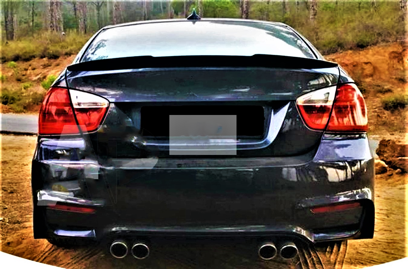 BMW M Sport 3 Series M3 E90 Gloss Black M4 Style Boot Lip Spoiler 2004-2012