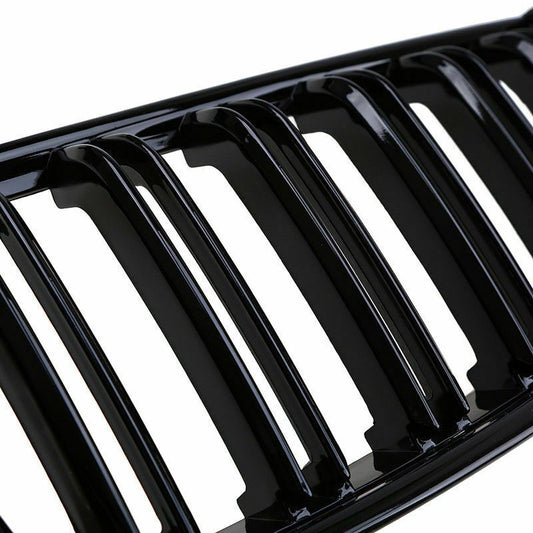 For BMW 3-Series E90 E91 06-08 Pre-LCI Glossy Black Kidney Front Grill Grille UK