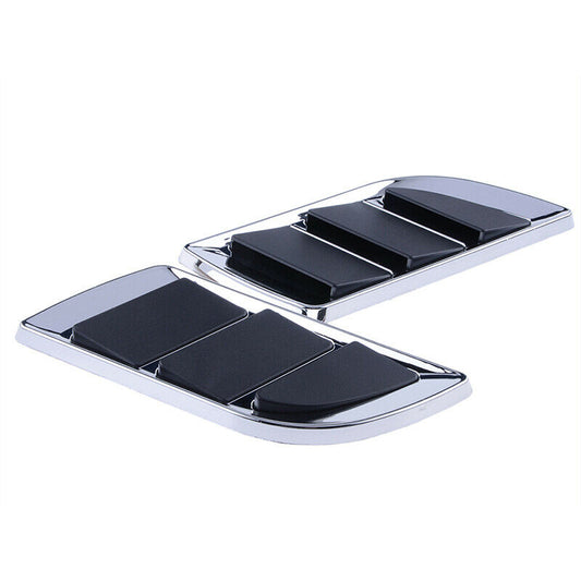 Univesal Car Side Air Flow Vent Hole Cover Fender Intake Grille Sticker Decor 2x