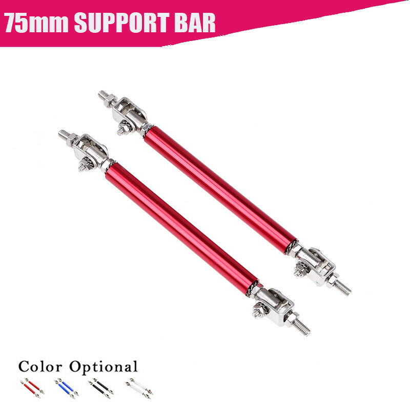 2.9" Adjustable Car Front Rear Bumper Lip Splitter Rod Bar Support Universal h4