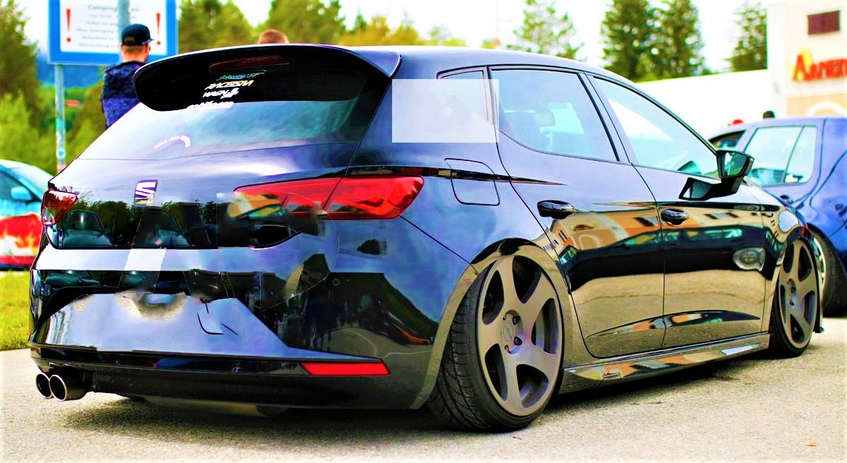 SEAT Leon Cupra Look 5 Door MK3 5F Gloss Black Rear Lip Boot Spoiler 2012-20