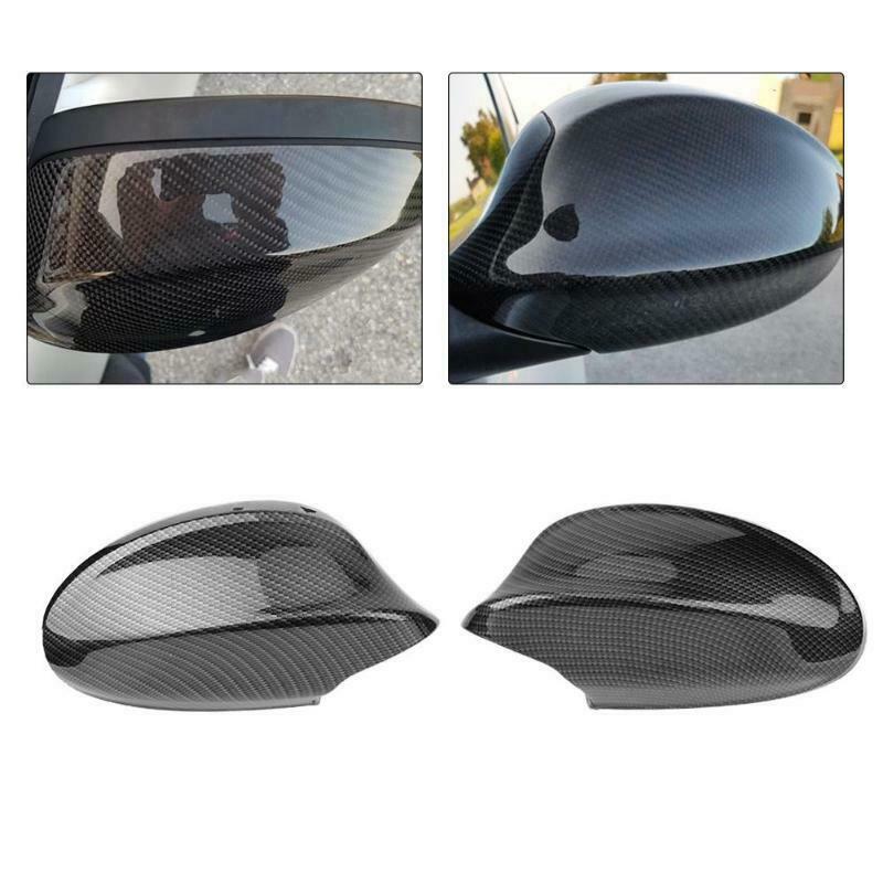 2x Carbon Fiber Wing Mirror Cover Caps For BMW 3 Series E90 E91 320d 330d 05-08