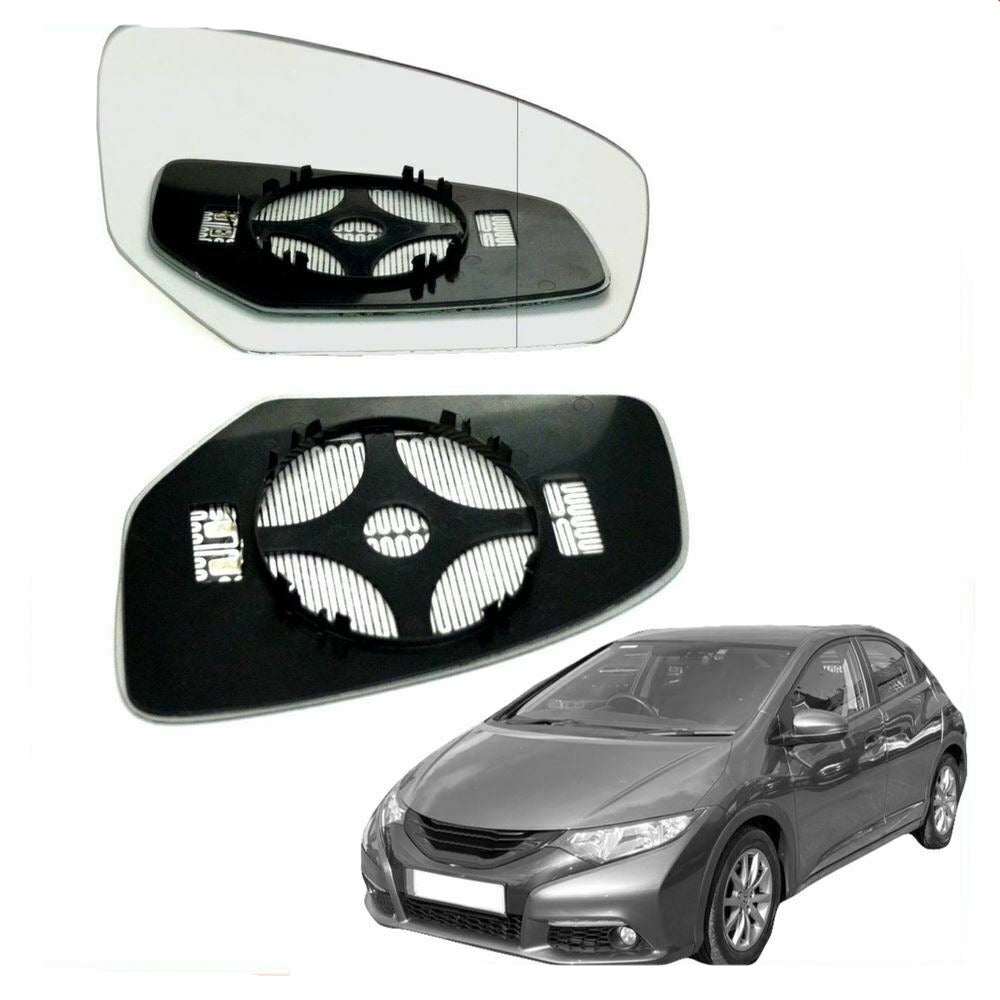 Right Driver side Wide Angle Wing mirror glass for Honda Civic IX 12-17 Heated