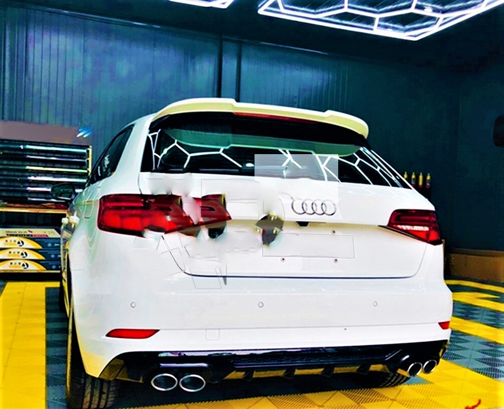 Audi S3 RS3 Look A3 8V Sportback 5 Door Gloss Black Roof Spoiler 2013 to 2020