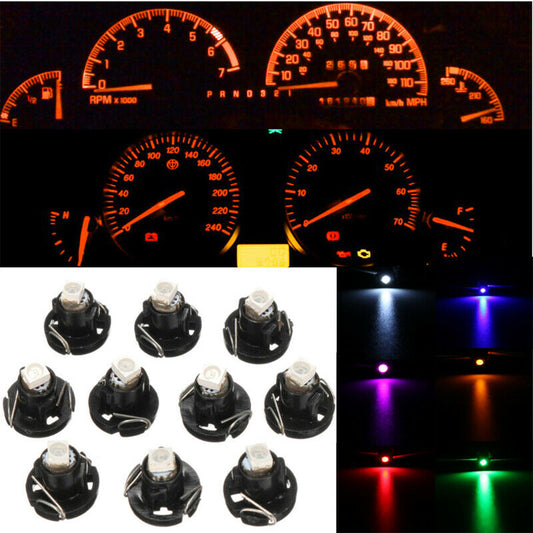 10pcs T4.2 Neo Wedge 1 SMD LED Cluster Instrument Dash Climate Light Bulb UK