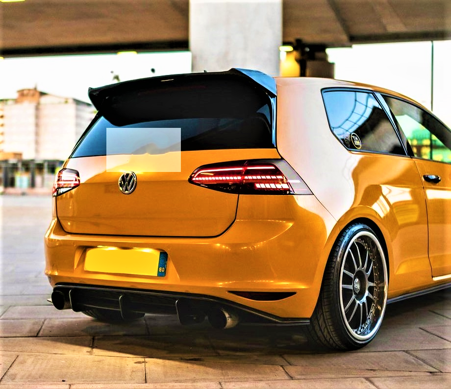 VW Golf TSI TDI Carbon Fibre Boot Spoiler MK7-MK7.5