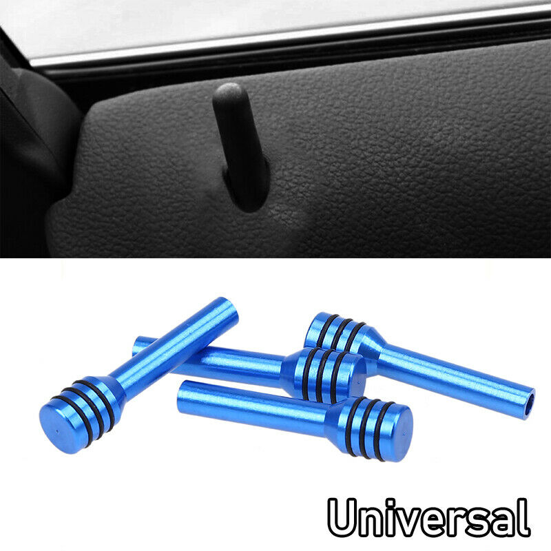 4Pcs Blue Alloy Truck Car Interior Door Locking Lock Knob Pull Pins Accessories