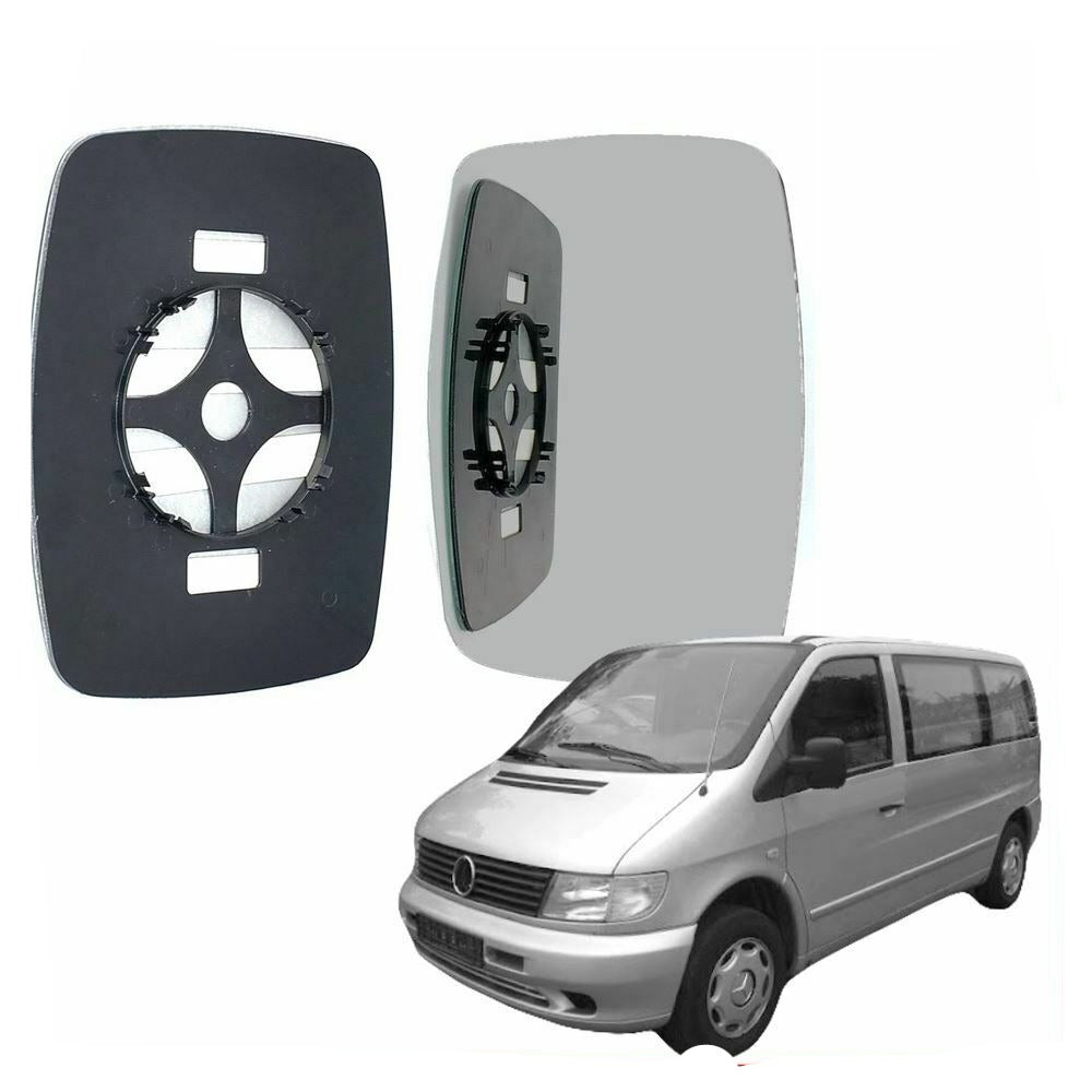 Right Driver side Wing mirror glass for Mercedes Vito 1996-03