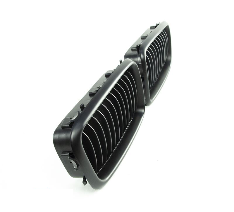 BMW 7 series E38 matte black front kidney grilles grills facelift design pair