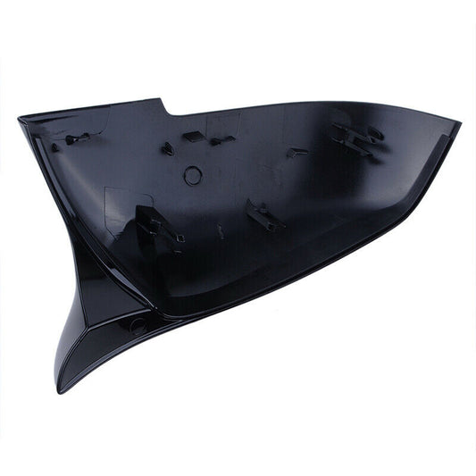 Pair Rearview Glossy Black Wing Mirror Cover Cap For BMW 1 Series F20 F21 F23