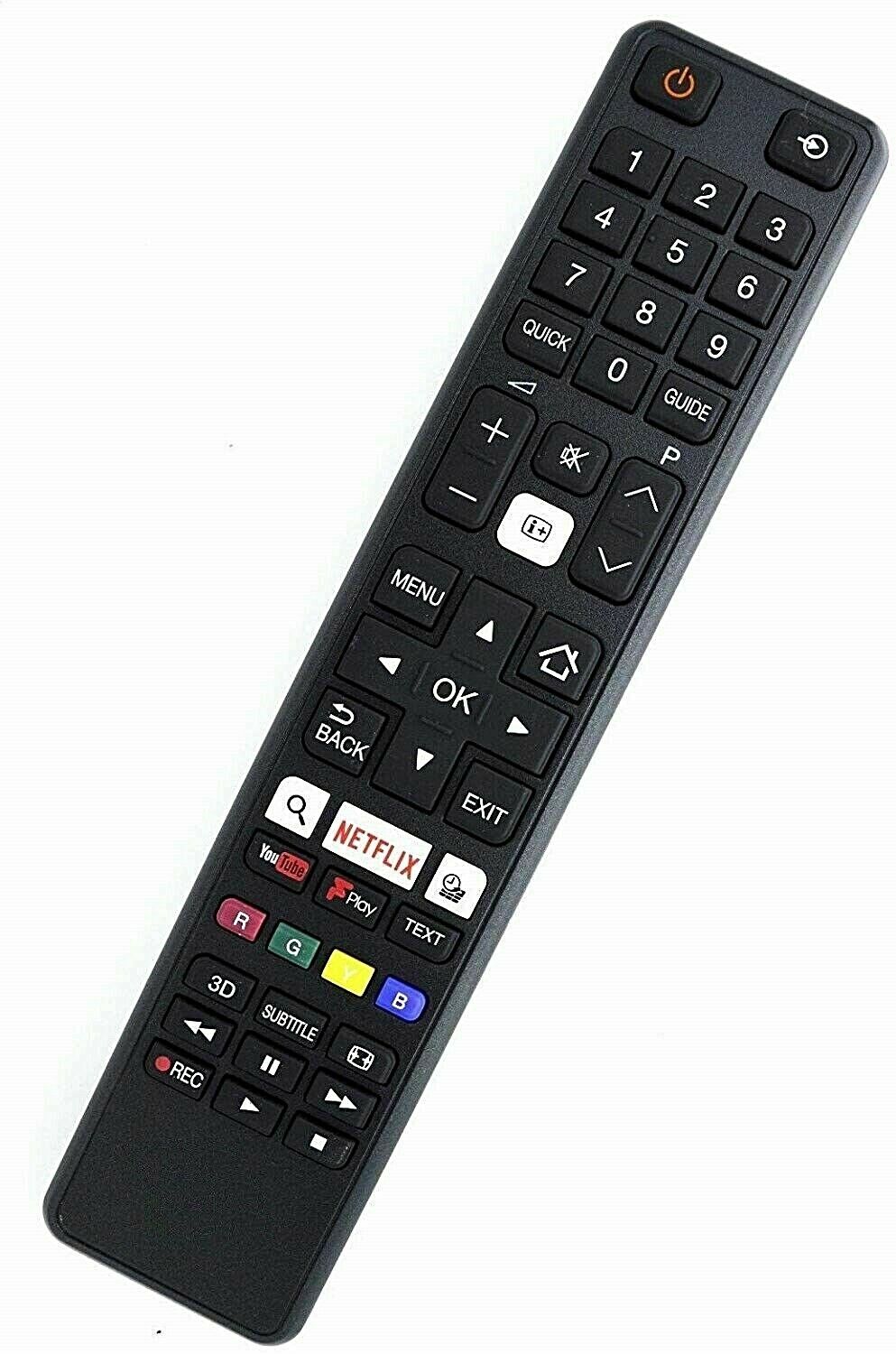 CT-8069 Remote Control for Toshiba 55U6763DB 55" Freeview Play Smart 4K UHD