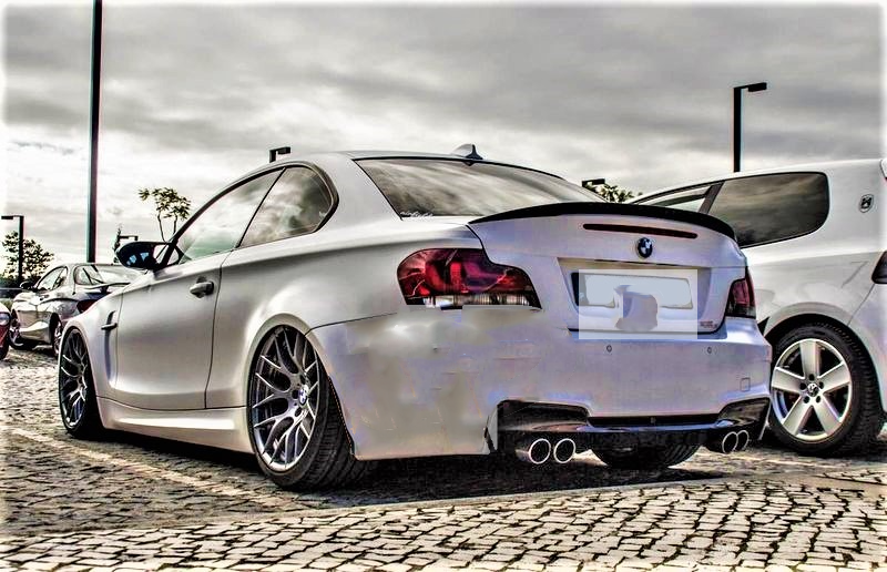 BMW M Sport 1 Series Coupe 1M E82 E88 Gloss Black Boot Lip Spoiler 2007-2013