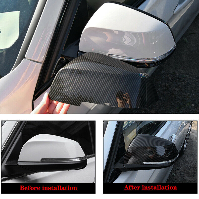 Carbon Fiber Look Wing Mirror Cover For BMW 1 2 3 4 SERIES F20 F30 F31 F32 F34