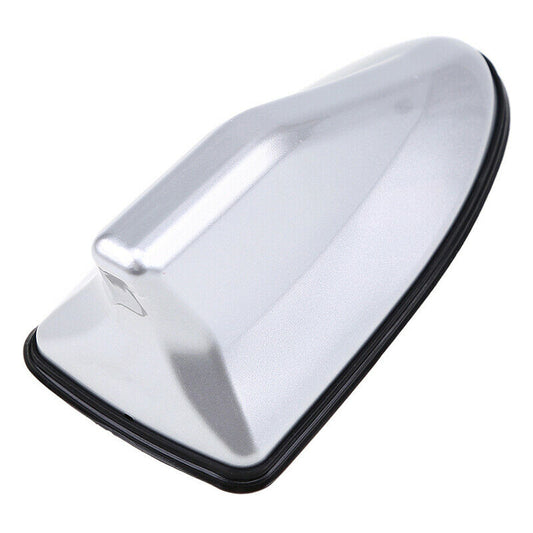 1x Silver SUV Shark Fin Roof Antenna Aerial Mast FM/AM Radio Signal Universal UK