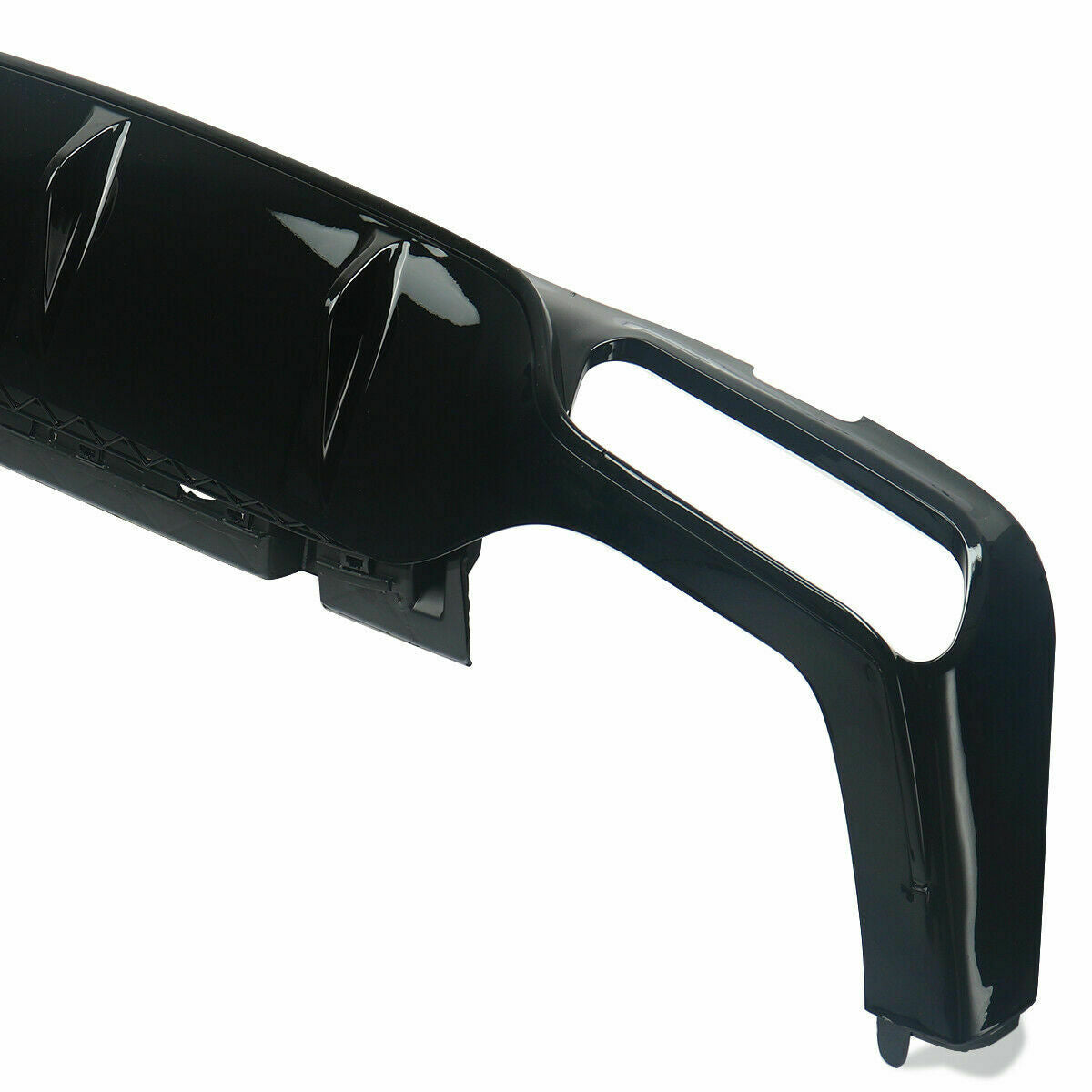 MERCEDES E CLASS W213 E63 LOOK AMG REAR BUMPER DIFFUSER TAILPIPES GLOSS BLACK