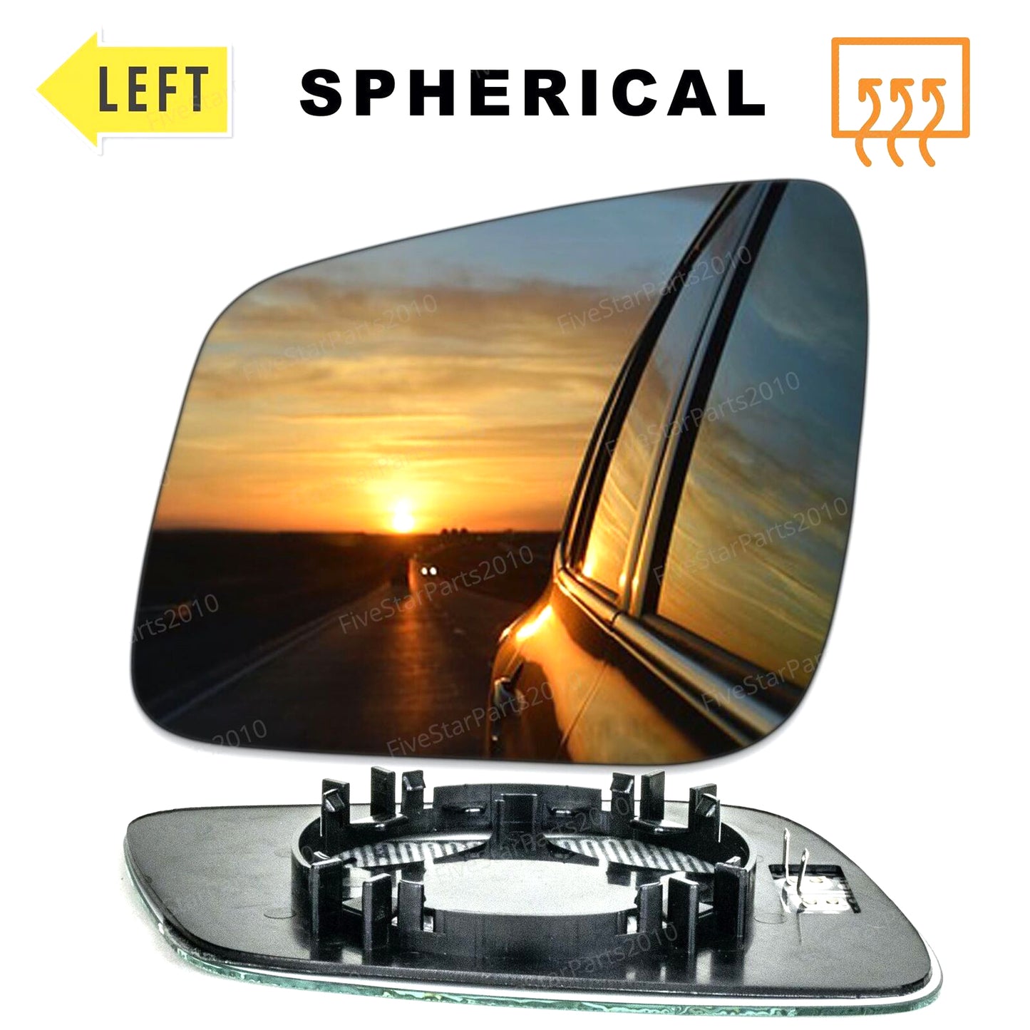 Left side wing mirror glass for Mercedes Benz CLS 2004-2008 heated