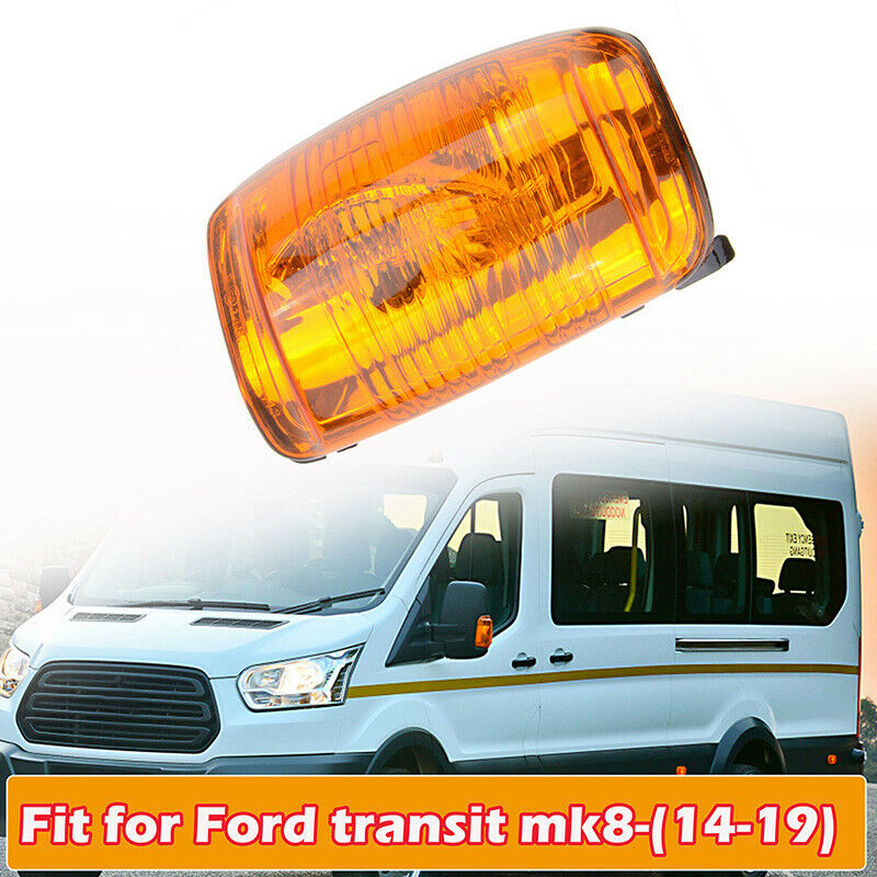 Yellow Left Side Mirror Turn Signal Light Lens For 2015-2021 Ford Transit Cargo
