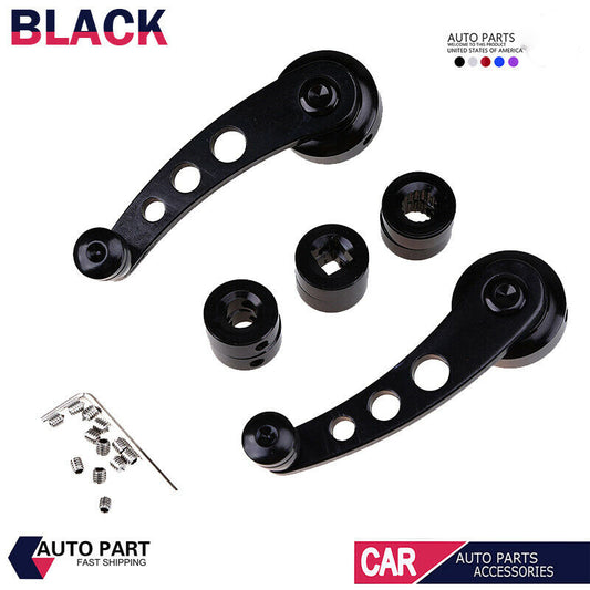 2pcs Silver Chrome Universal Aluminum Car Window/Door/Winder Crank Handles UK