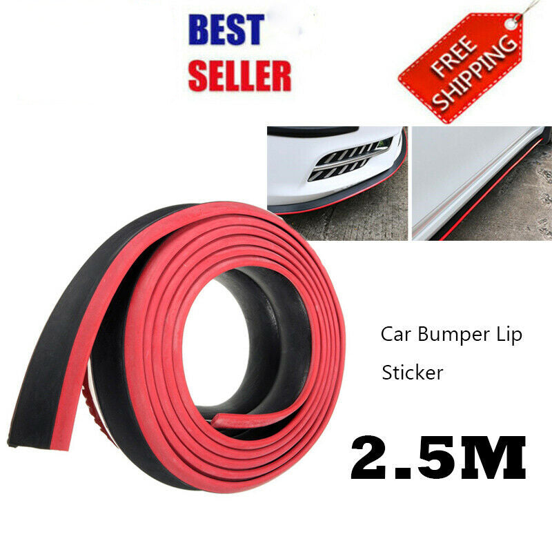 Car Strip Splitter Lip Skirt Protector Front Bumper 100" Universal Rubber UK
