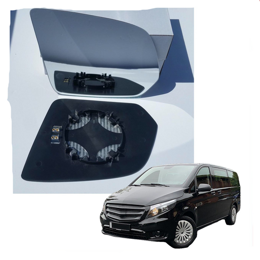 Mercedes Vito 3 Right Driver side wing mirror glass 2015-22 heated