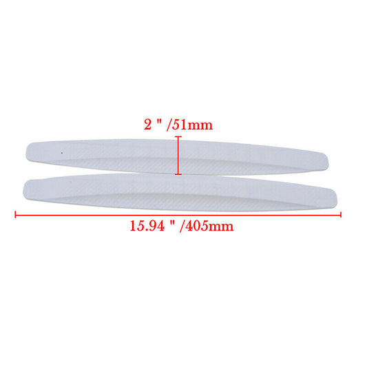 Universal Car White Strip Bumper Body Corner Edge Protector Guard Scratch HIQ 2X