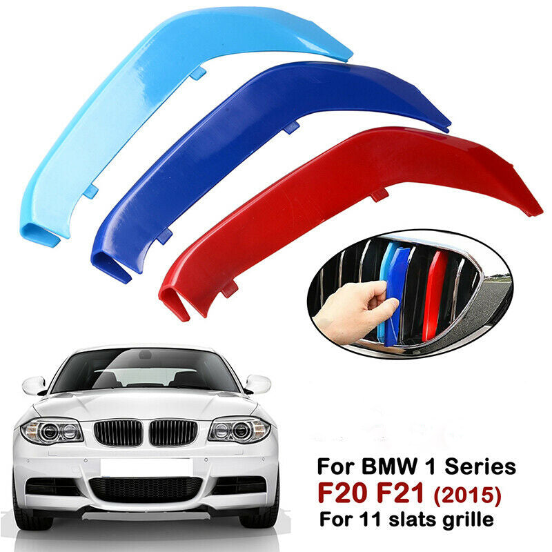 M-Tech 11 Slat Kidney Grille Color Cover Clip for BMW 1 Series F20 F21 LCI 15-18