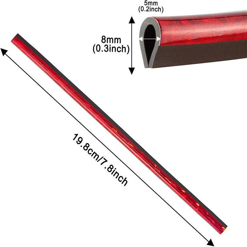 10x Car Auto Accessories Red Air Conditioner Air Outlet Decoration Strip Cover