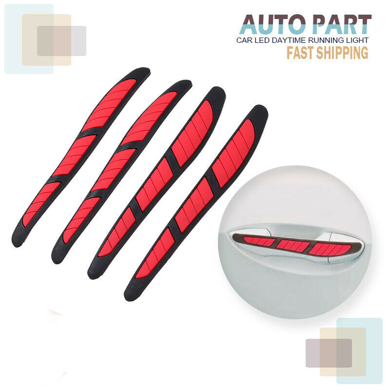 Red Car Door Protectors Reflectors Door Guards Prevent Scratches Protect Edges