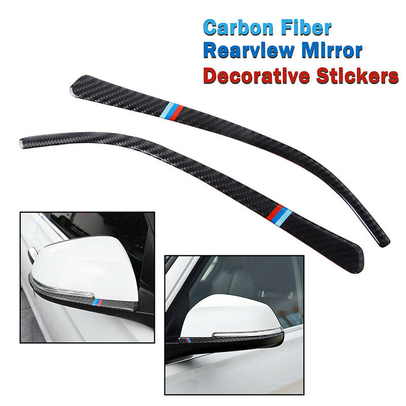 2x Car Rearview Mirror Strip Cover Trim Sticker for BMW F30 F31 F32 F33 F34 AH