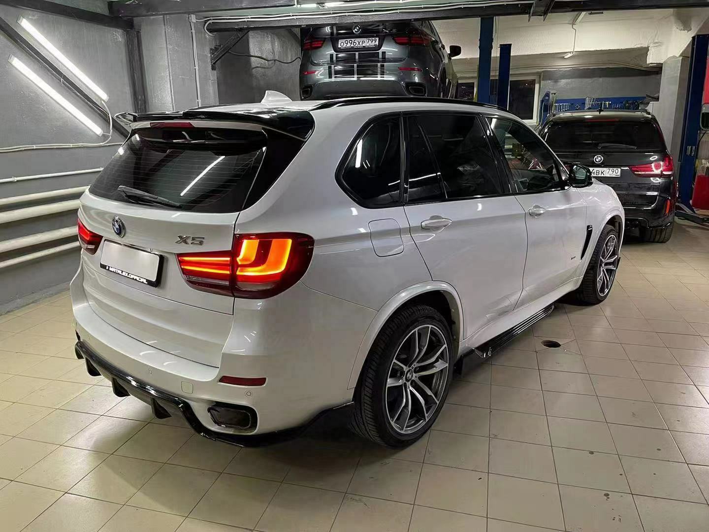 BMW X5 F15 M PERFORMANCE SIDE SKIRT SKIRTS EXTENSION BLADES GLOSS BLACK 2013-18