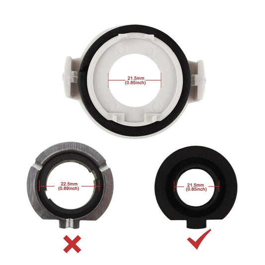 For BMW E46 E90 3 Series 2 Pieces LED H7 Headlight Retainers Holder Bulb Adapter