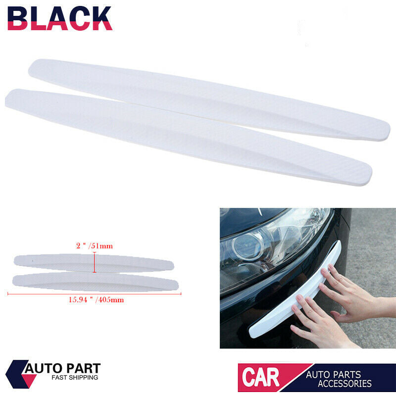 2x Universal Car Auto White Anti-rub Strip Bumper Body Corner Protector Guard