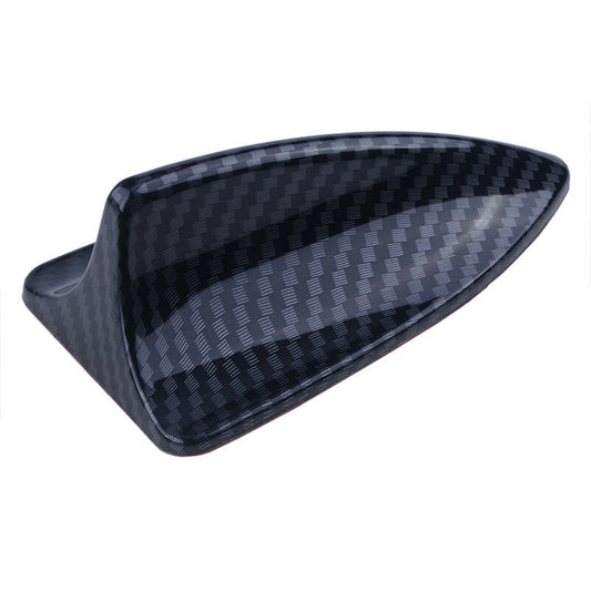 CAR CARBON FIBER BLACK SHARK FIN ANTENNA ROOF DUMMY AERIAL DECORATION STYLING UK