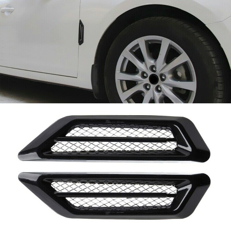 Car Black Decor Air Flow Intake Scoop Bonnet Side Fender Vent Hood Cool Style