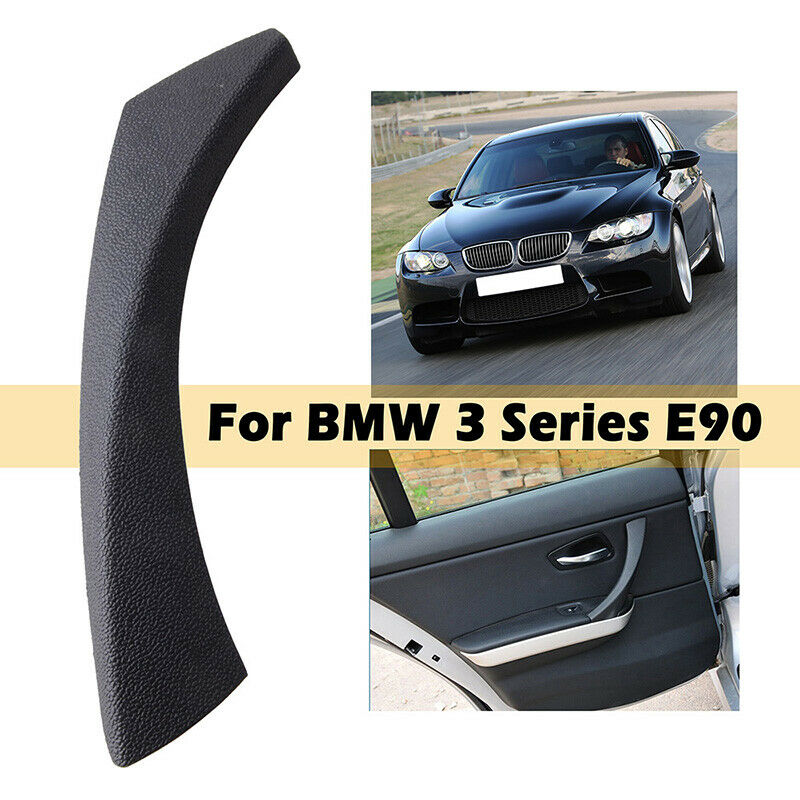 Black Left Outer Door Handle Pull Trim Cover For BMW E90 E91 3 Series 2004-2012